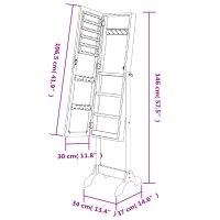 vidaXL Standspiegel Wei&szlig; 34x37x146 cm