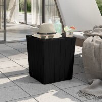 vidaXL Gartentisch mit Abnehmbarer Tischplatte Schwarz Polypropylen