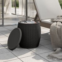 vidaXL 4-in-1 Gartenbox Schwarz Polypropylen