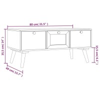 vidaXL Couchtisch mit Schubladen 80x40x35,5 cm Holzwerkstoff