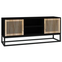 vidaXL TV-Schrank Schwarz 105x30x45 cm Holzwerkstoff und Eisen