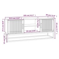 vidaXL TV-Schrank Wei&szlig; 105x30x45 cm Holzwerkstoff und Eisen