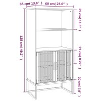 vidaXL Sideboard Wei&szlig; 60x35x125 cm Holzwerkstoff