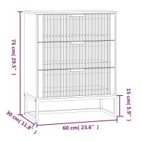 vidaXL Sideboard Wei&szlig; 60x30x75 cm Holzwerkstoff