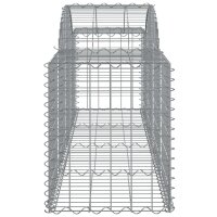 vidaXL Gabionen mit Hochbogen 7 Stk. 200x50x60/80 cm Verzinktes Eisen