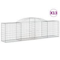 vidaXL Gabionen mit Hochbogen 13 Stk. 300x50x80/100cm...