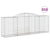 vidaXL Gabionen mit Hochbogen 10 Stk 300x50x100/120cm...