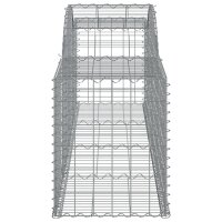 vidaXL Gabionen mit Hochbogen 6 Stk. 300x50x60/80 cm Verzinktes Eisen