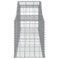 vidaXL Gabionen mit Hochbogen 13 Stk. 300x50x60/80 cm Verzinktes Eisen