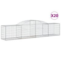 vidaXL Gabionen mit Hochbogen 20 Stk. 300x50x60/80 cm...