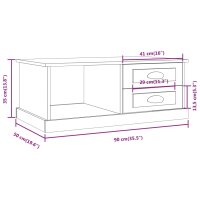 vidaXL Couchtisch Wei&szlig; 90x50x35 cm Holzwerkstoff