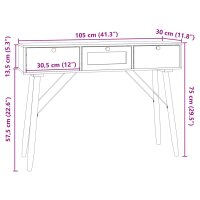 vidaXL TV-Schrank mit T&uuml;ren 105x30x45 cm Holzwerkstoff