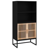 vidaXL Highboard Schwarz 60x35x125 cm Holzwerkstoff