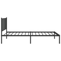 vidaXL Bettgestell mit Kopfteil Metall Schwarz 100x200 cm