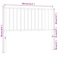 vidaXL Kopfteil Metall Wei&szlig; 100 cm