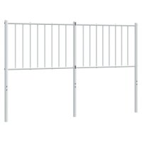 vidaXL Kopfteil Metall Wei&szlig; 135 cm