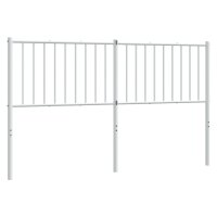 vidaXL Kopfteil Metall Wei&szlig; 150 cm