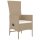 vidaXL 5-tlg. Garten-Essgruppe mit Kissen Beige Poly Rattan