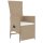 vidaXL 5-tlg. Garten-Essgruppe mit Kissen Beige Poly Rattan