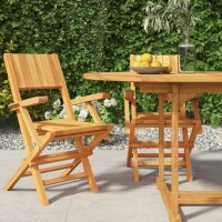 vidaXL Gartenst&uuml;hle 2 Stk. Klappbar 55x61x90 cm Massivholz Teak