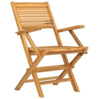 vidaXL Gartenst&uuml;hle 2 Stk. Klappbar 55x62x90 cm Massivholz Teak