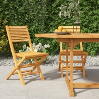 vidaXL Gartenst&uuml;hle 2 Stk. Klappbar 47x62x90 cm Massivholz Teak