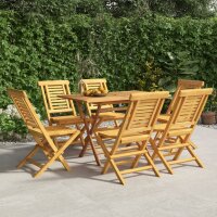 vidaXL Gartenst&uuml;hle 6 Stk. Klappbar 47x63x90 cm Massivholz Teak