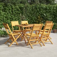 vidaXL Gartenst&uuml;hle 6 Stk. Klappbar 47x61x90 cm Massivholz Teak