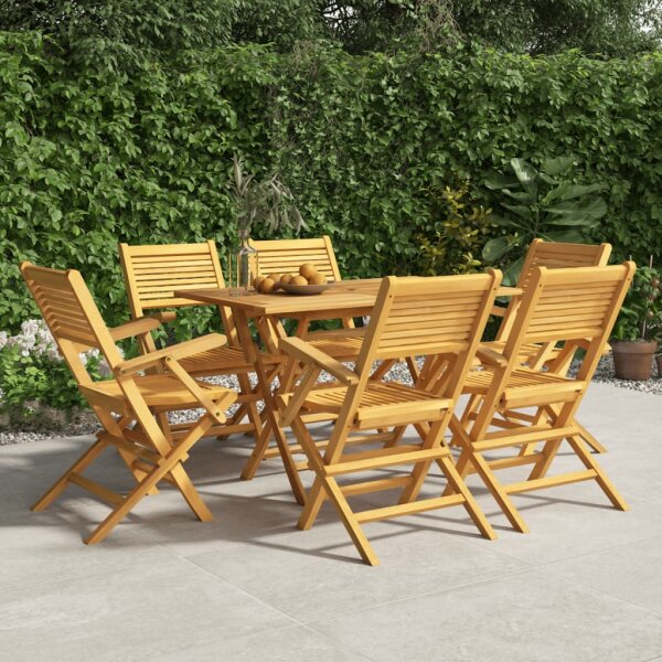 vidaXL Gartenst&uuml;hle 6 Stk. Klappbar 55x62x90 cm Massivholz Teak