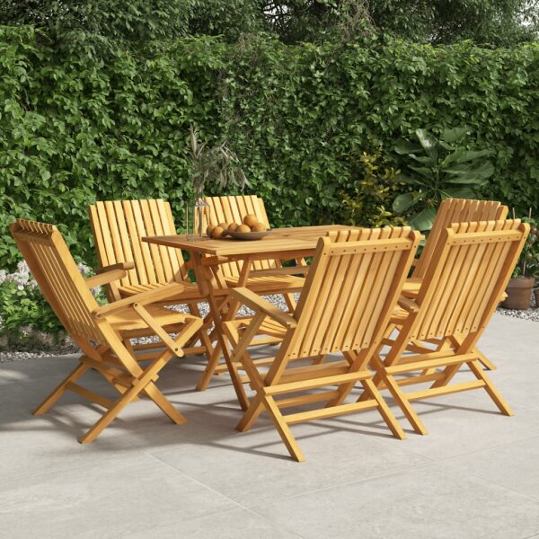 vidaXL Gartenst&uuml;hle 6 Stk. Klappbar 61x67x90 cm Massivholz Teak