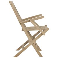 vidaXL Gartenst&uuml;hle 2 Stk. Klappbar Grau 56x61x89 cm Massivholz Teak