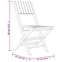 vidaXL 5-tlg. Garten-Essgruppe Massivholz Teak