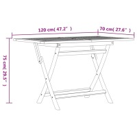 vidaXL 5-tlg. Garten-Essgruppe Massivholz Teak