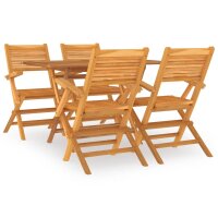 vidaXL 7-tlg. Garten-Essgruppe Massivholz Teak