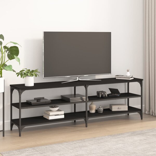 vidaXL TV-Schrank Schwarz 160x30x50 cm Holzwerkstoff