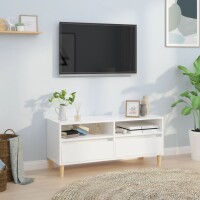 vidaXL TV-Schrank Hochglanz-Wei&szlig; 100x34,5x44,5 cm Holzwerkstoff