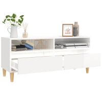 vidaXL TV-Schrank Hochglanz-Wei&szlig; 100x34,5x44,5 cm Holzwerkstoff