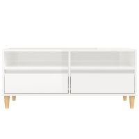 vidaXL TV-Schrank Hochglanz-Wei&szlig; 100x34,5x44,5 cm Holzwerkstoff