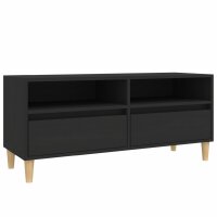 vidaXL TV-Schrank Schwarz 100x34,5x44,5 cm Holzwerkstoff