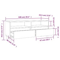 vidaXL TV-Schrank R&auml;uchereiche 100x34,5x44,5 cm Holzwerkstoff