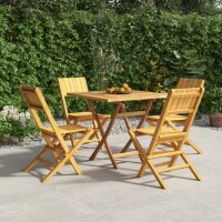 vidaXL 5-tlg. Garten-Essgruppe Massivholz Teak