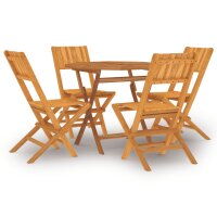 vidaXL 5-tlg. Garten-Essgruppe Massivholz Teak