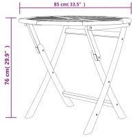 vidaXL 5-tlg. Garten-Essgruppe Massivholz Teak