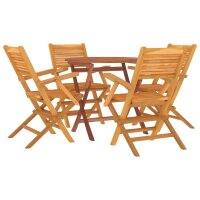 vidaXL 5-tlg. Garten-Essgruppe Massivholz Teak