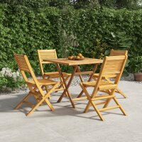 vidaXL 5-tlg. Garten-Essgruppe Massivholz Teak