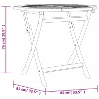 vidaXL 5-tlg. Garten-Essgruppe Massivholz Teak