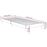 vidaXL Bettgestell Wei&szlig; 75x190 cm Holzwerkstoff