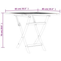 vidaXL 5-tlg. Garten-Essgruppe Massivholz Teak