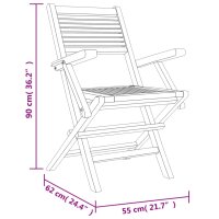 vidaXL 5-tlg. Garten-Essgruppe Massivholz Teak