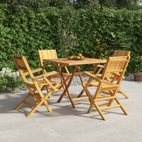 vidaXL 5-tlg. Garten-Essgruppe Massivholz Teak